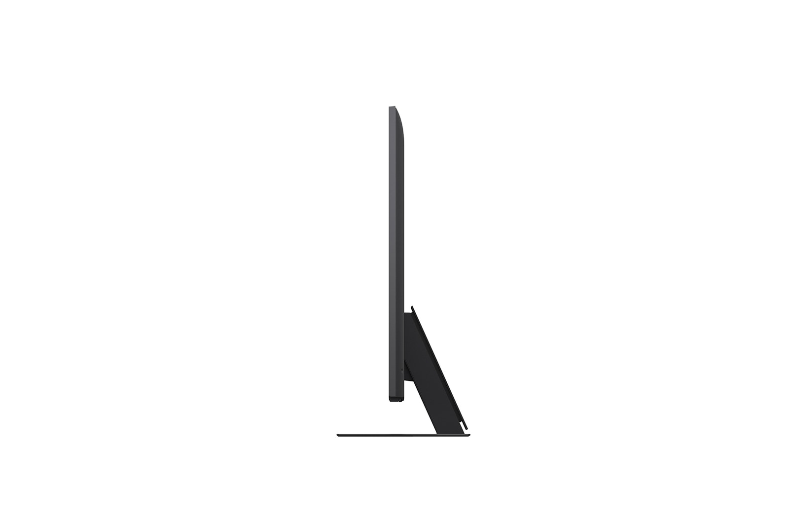 Vue latérale orientée vers la gauche de la TV LG QNED evo QNED85 