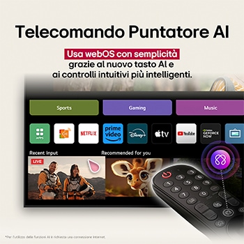 Le processeur alpha 8 AI de 2ème génération s’illumine en orange et rose et des éclairs de couleur fusent de celui-ci. Le titre évoque la façon dont le processeur offre une qualité 4K, des couleurs et une luminosité époustouflantes. Le texte de l’image affiche environ 1,7 fois le traitement neuronal par IA NPU et 1,4 fois le fonctionnement plus rapide du processeur.
