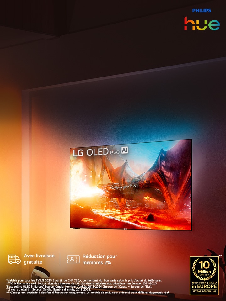 Ta TV, ta lumière, ton   expérience – LG & Hue