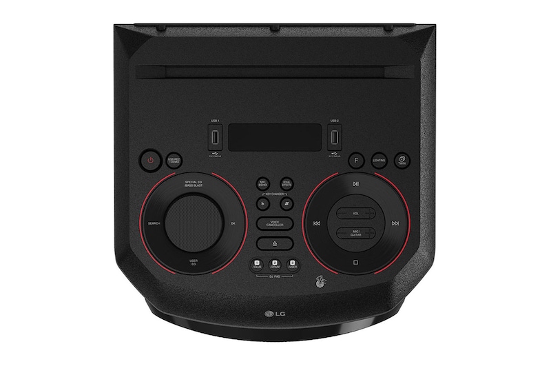 LG XBOOM|Système High Power|Bluetooth|Lecteur CD|Boomer 8’’ | Lumières multicolores |Fonctions DJ & Karaoké, ON5