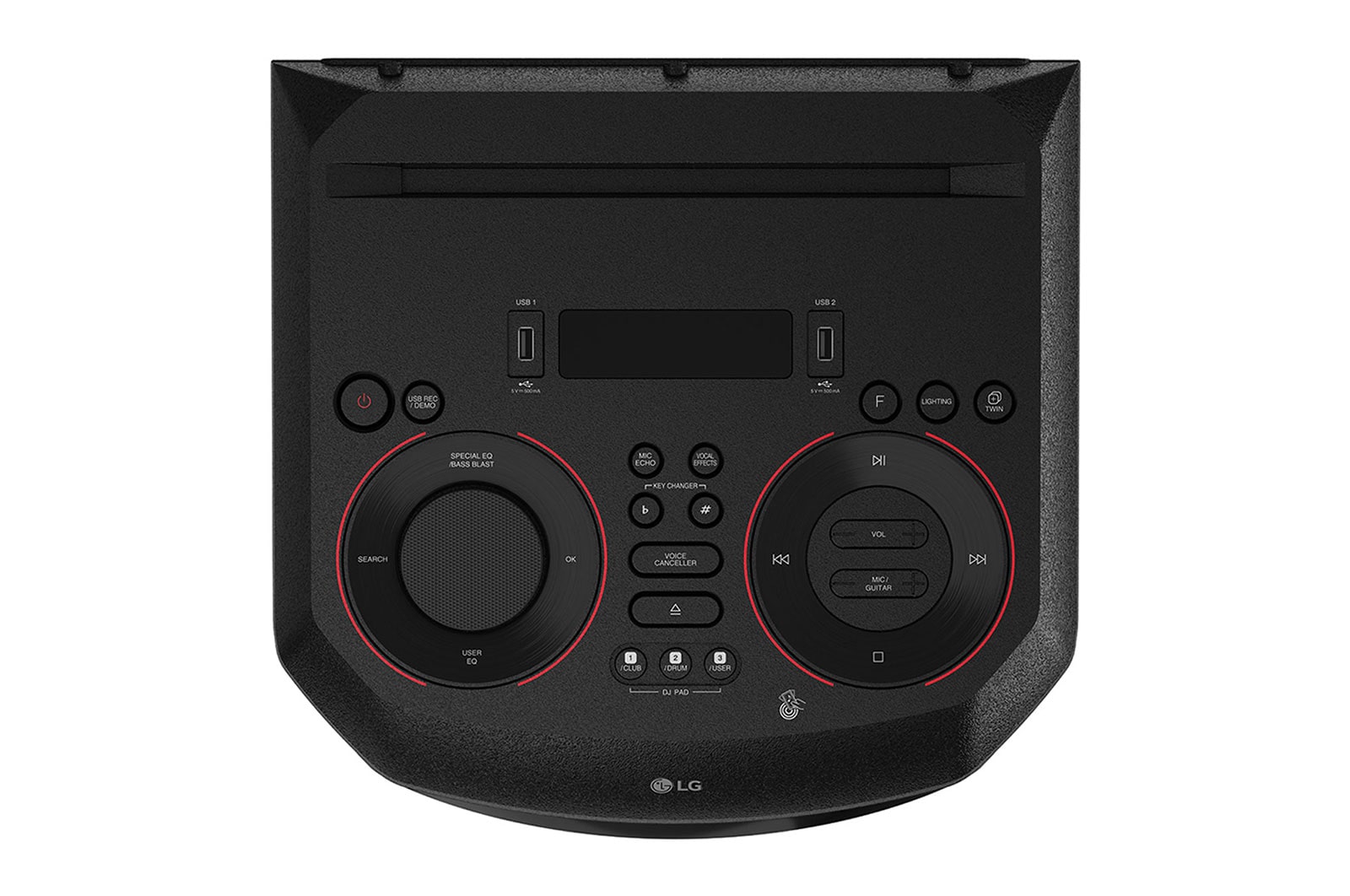 LG XBOOM | Système High Power | Bluetooth | Lecteur CD | Boomer 8’’ | Lumières multicolores | Fonctions DJ & Karaoké, ON7