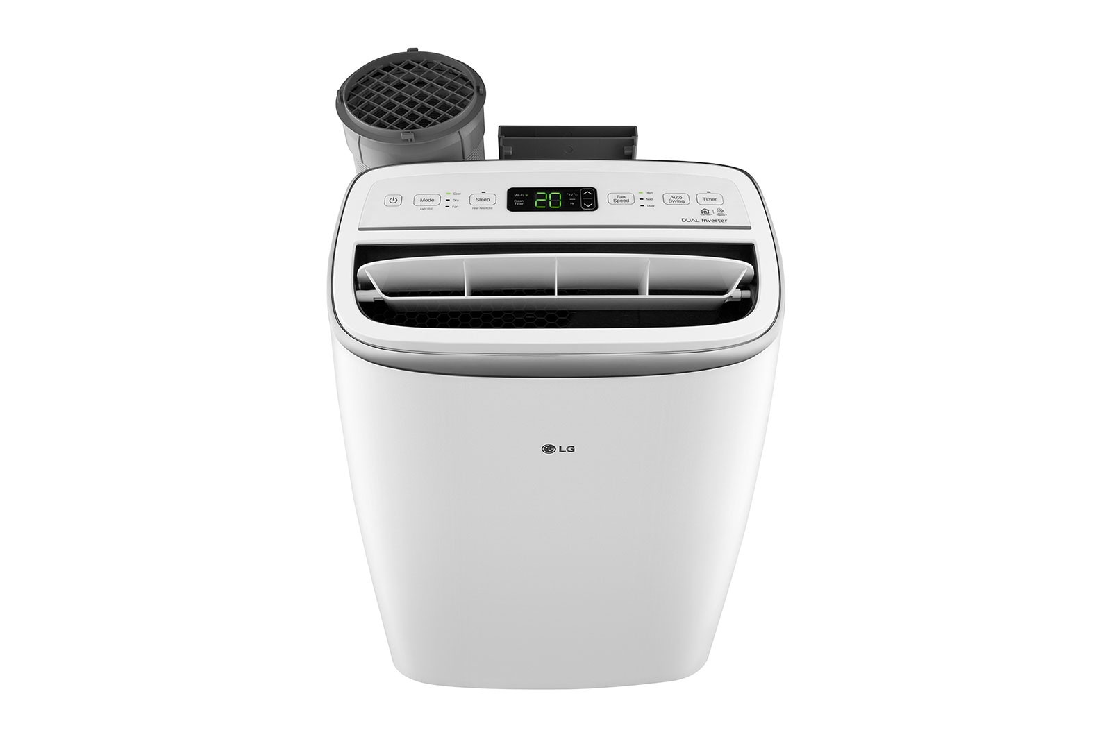 LG 11 000 BTU (Capacité de refroidissement : 35 ℃/HR 80%) Climatiseur mobile Wi-Fi intelligent à double onduleur, PA11WS