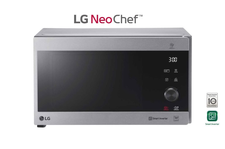 Vue avant de Micro-ondes avec technologie Smart Inverter, gril à quartz et capacité de 25 litres et technologie I-Wave MH6565CPS