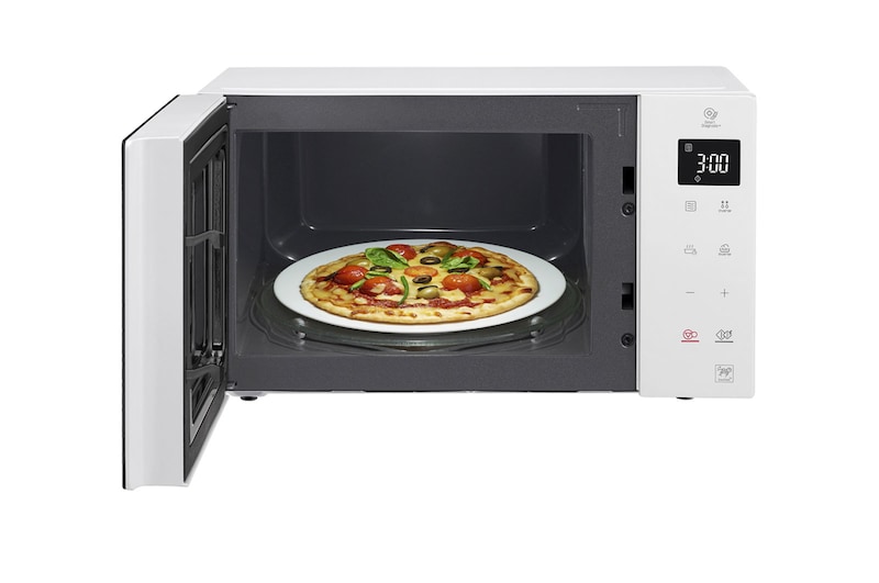 LG Micro-ondes avec technologie Smart Inverter, capacité de 23 litres et technologie I-Wave, MS23NECBW