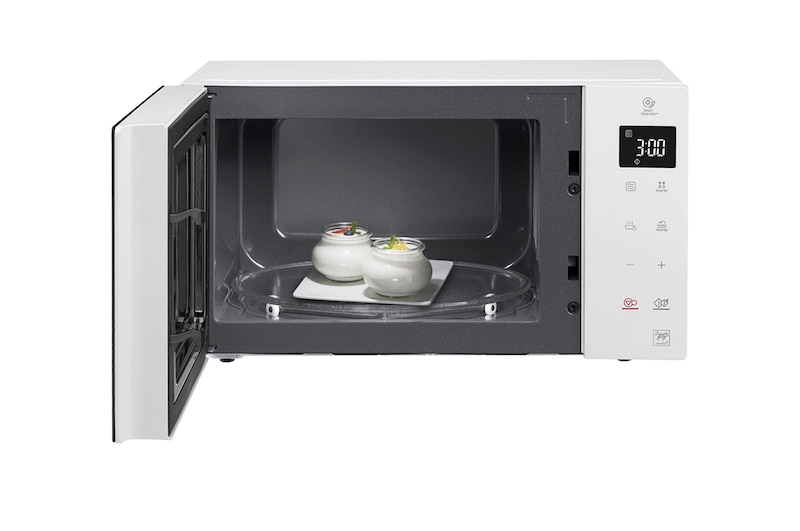 LG Micro-ondes avec technologie Smart Inverter, capacité de 23 litres et technologie I-Wave, MS23NECBW