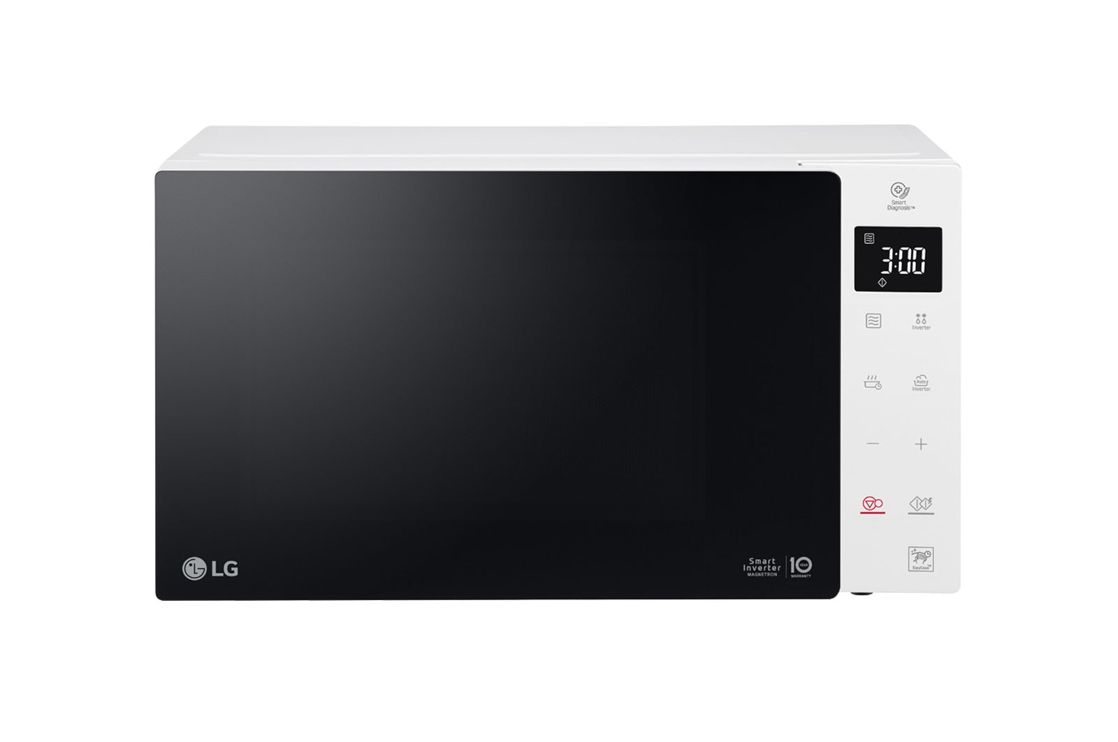 Vue avant de Micro-ondes avec technologie Smart Inverter, capacité de 23 litres et technologie I-Wave MS23NECBW