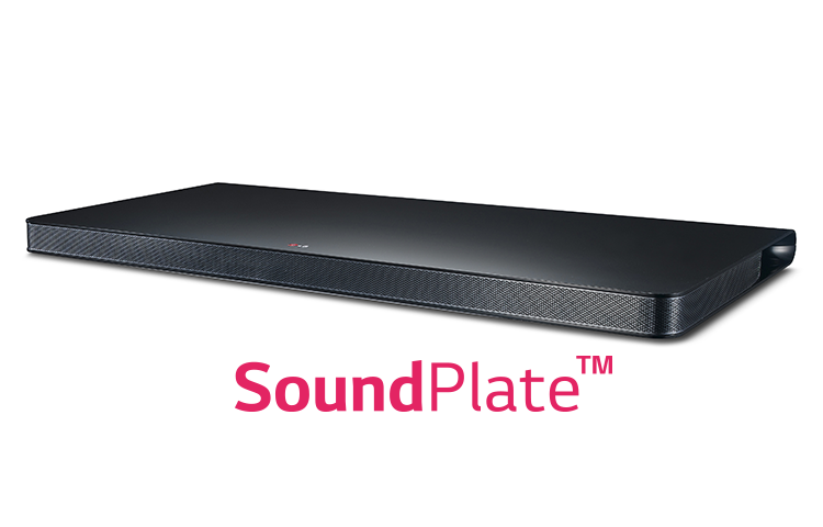 LG SoundPlate™ Système de son 4.1 avec caissons de basse Dual intégrés et design tout en finesse (seulement 35mm de haut), LAP340