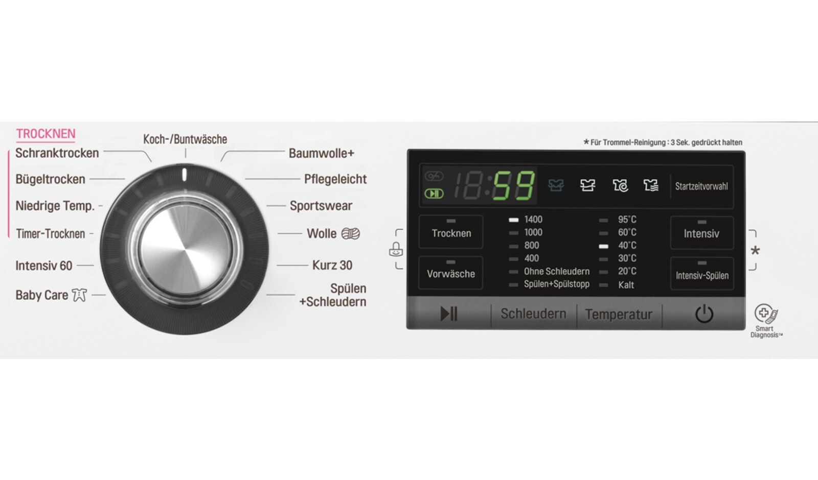 LG Lavante-séchante 8/5KG |1400 tours | 6 Motion Direct Drive™ | Smart Diagnosis™ | Moteur Direct Drive™ garanti 10 ans, F14G6TDM2NH