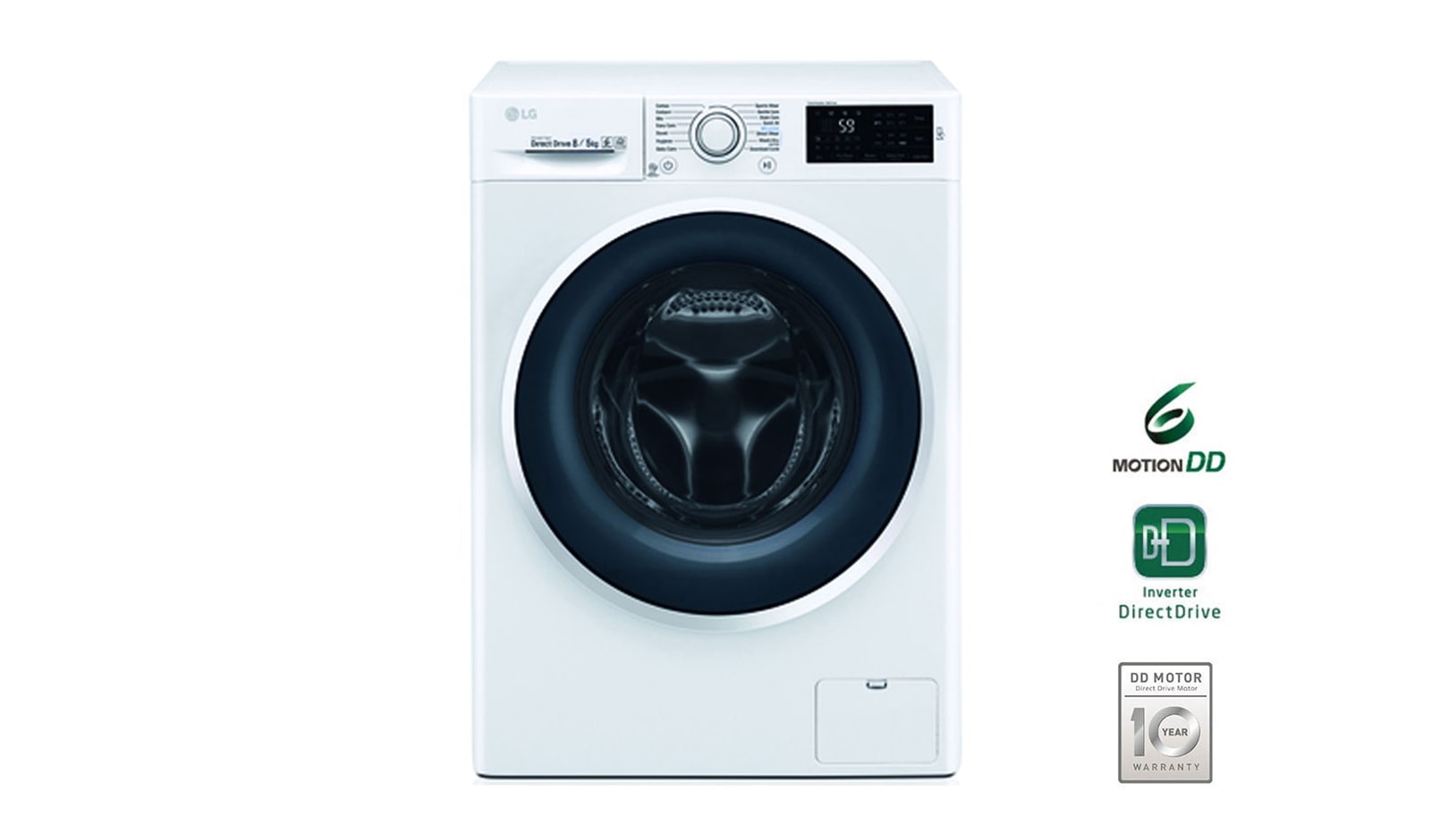 Vue avant de Lavante-séchante 8/5KG | 6 Motion Direct Drive™ | Moteur Direct Drive™ garanti 10 ans F14WD85EN0
