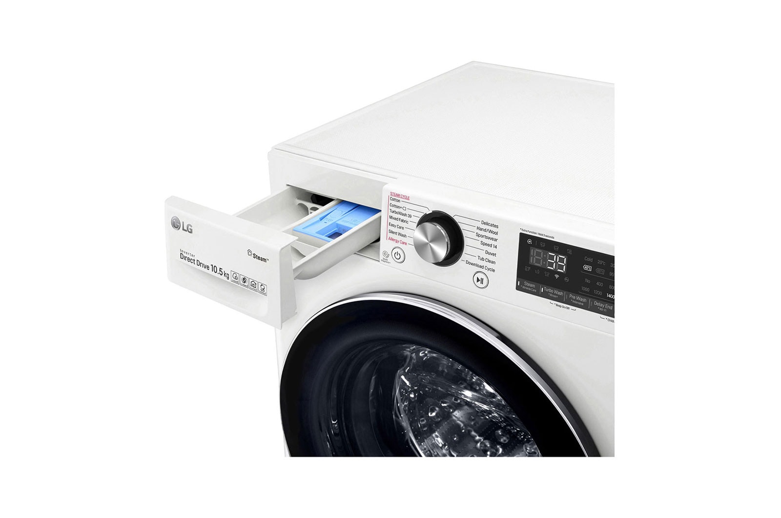 LG Lave-linge | 10,5 kg | AI DD™ | Steam+™ | TurboWash™360°, F4WV910P2
