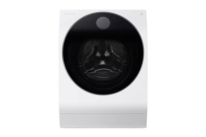 Vue avant de Lave-linge séchant LG SIGNATURE avec 1.600 t/min. | 12 kg | 7 kg de séchage | Efficacité énergétique A | Steam | Inverter DirectDrive®️, LSWD100X