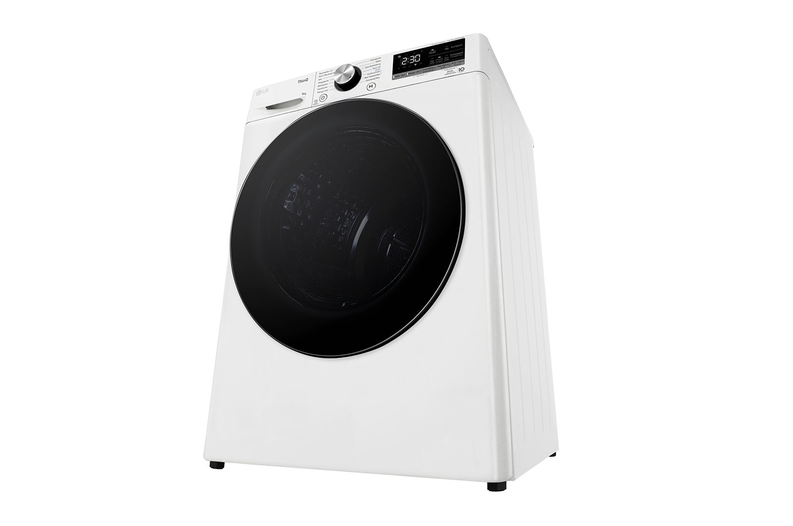 LG Sèche-linge avec technologie de pompe à chaleur Dual Inverter & porte vitrée de sécurité | Condenseur autonettoyant automatique | Capacité de 9 kg | Fonction Wi-Fi | Classe d'efficacité énergétique A+++ | RT90V9W, RT90V9W