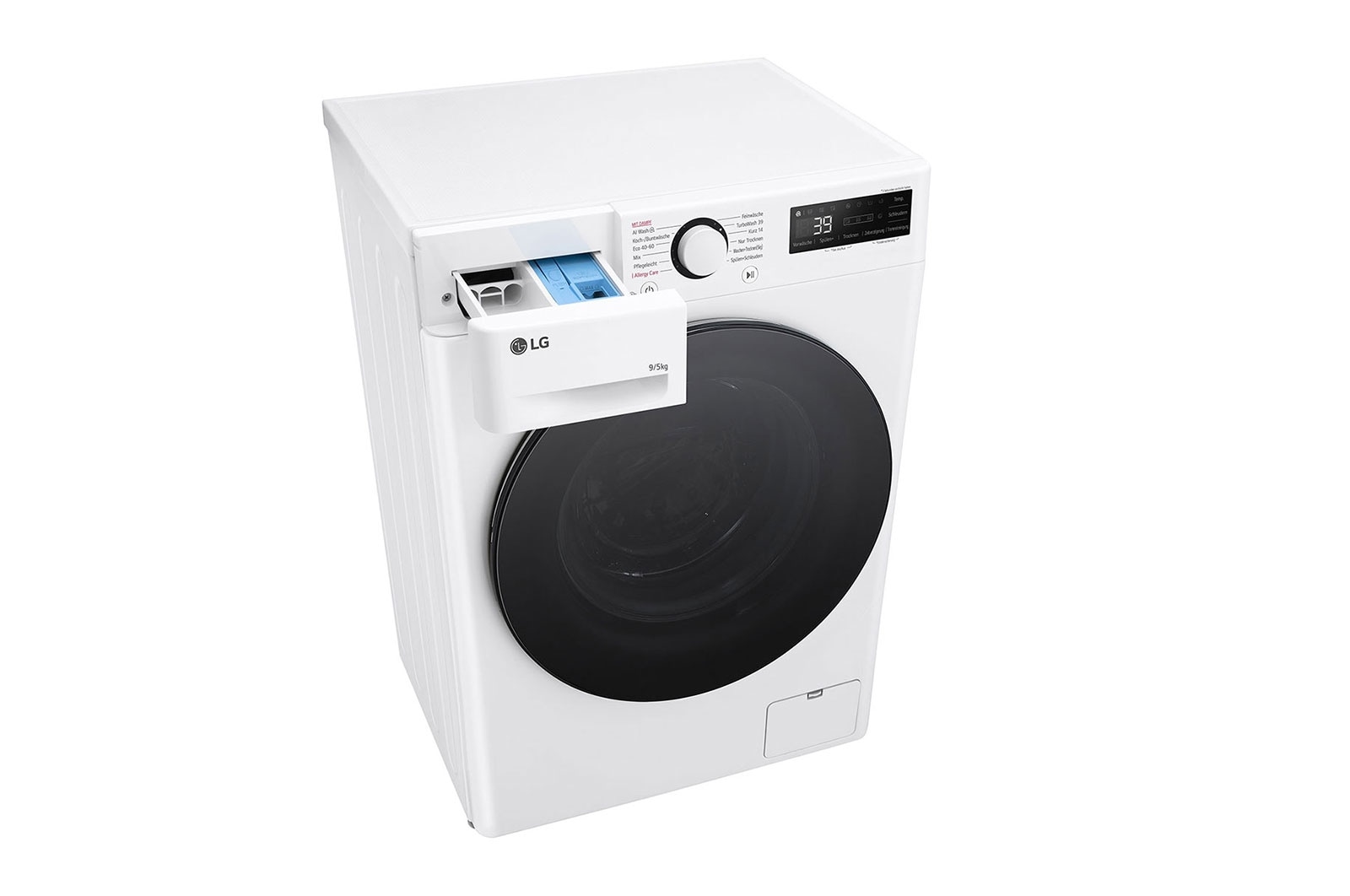 LG Lave-linge séchant avec AI DD® | 9 kg de lavage | 5 kg de séchage | 1.200 tr/min. | Steam | TurboWash® | Nouveau tambour bien-être | Fonction Wi-Fi, V5WD95SLIM