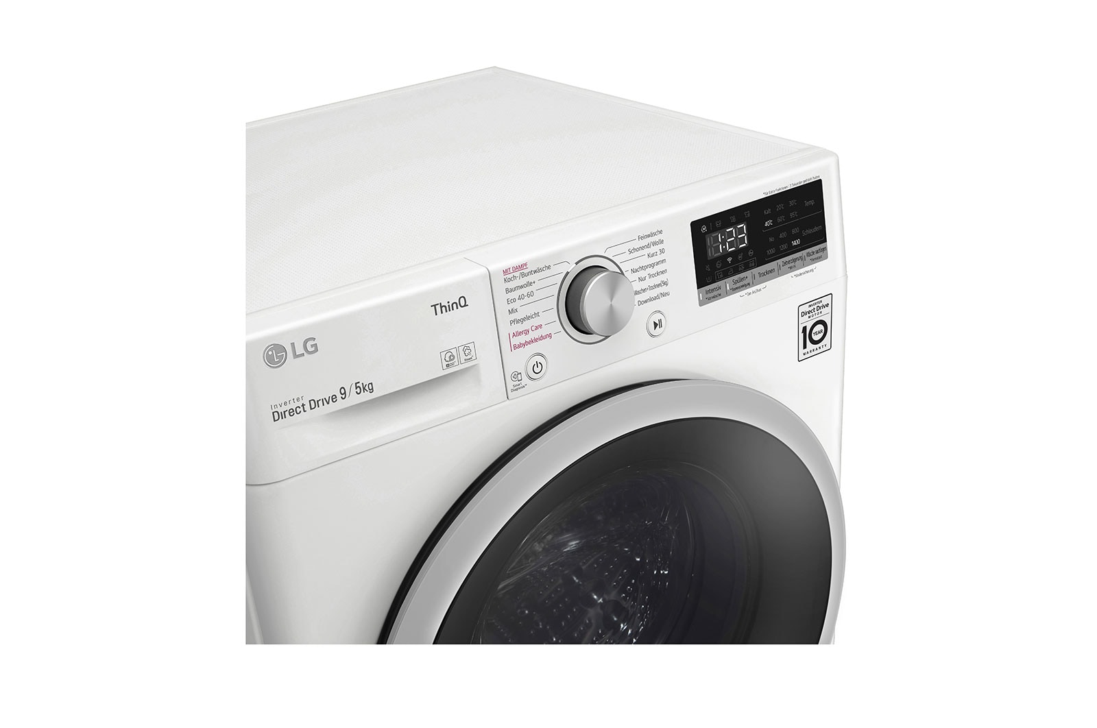 LG Laveuse Sécheuse | 1400 tr/min | 9 kg de lavage/ 5 kg de séchage | AI DD® | Steam, VT4WD950