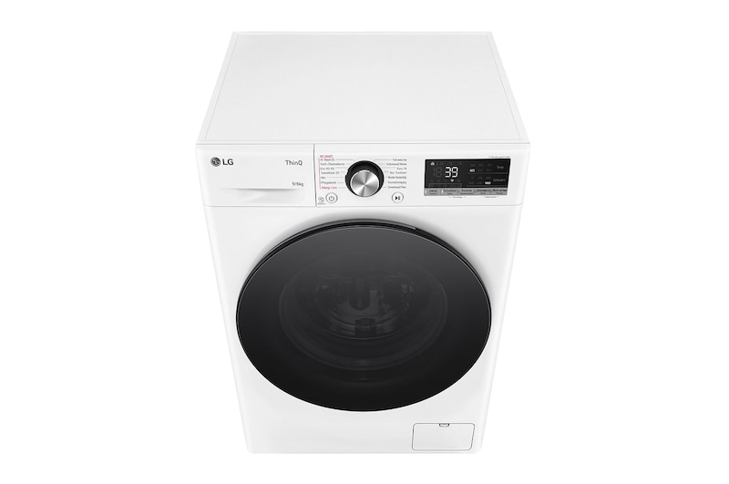 LG Lave-linge/sèche-linge avec 1.400 tpm. | Classe d'efficacité énergétique D/A | 9 kg lavage | 6 kg séchage | Blanc avec anneau hublot noir | W4WR7096Y, W4WR7096Y