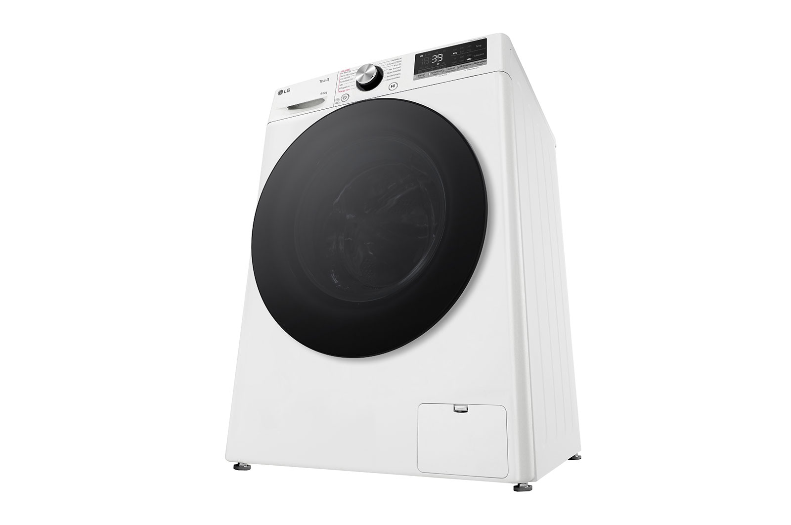 LG Lave-linge/sèche-linge avec 1.400 tpm. | Classe d'efficacité énergétique D/A | 9 kg lavage | 6 kg séchage | Blanc avec anneau hublot noir | W4WR7096Y, W4WR7096Y