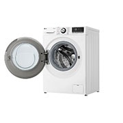 LG Lave-linge/sèche-linge avec 1.400 tpm. | Classe d'efficacité énergétique D/A | 9 kg lavage | 6 kg séchage | Blanc avec anneau hublot noir | W4WR7096Y, W4WR7096Y