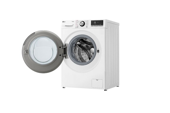 LG Lave-linge séchant 1.400 tr/min. | Classe d'efficacité énergétique D/A | 11 kg lavage | 6 kg séchage | Blanc avec anneau hublot noir | W4WR70E6Y, W4WR70E6Y