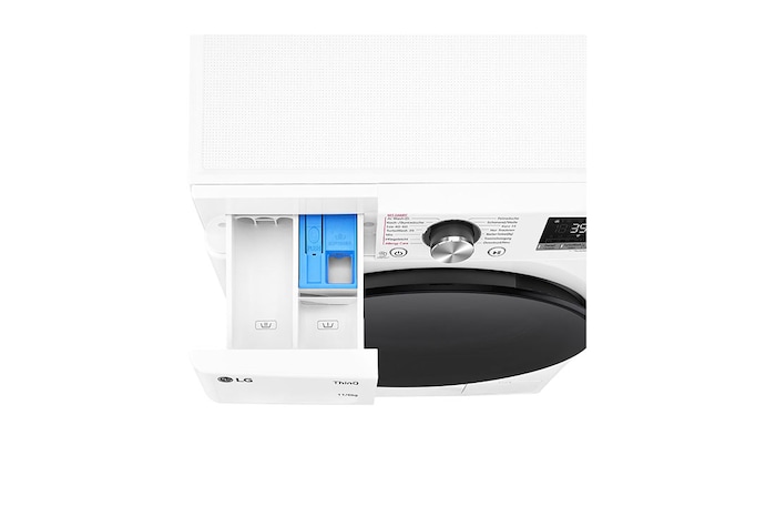 LG Lave-linge séchant 1.400 tr/min. | Classe d'efficacité énergétique D/A | 11 kg lavage | 6 kg séchage | Blanc avec anneau hublot noir | W4WR70E6Y, W4WR70E6Y