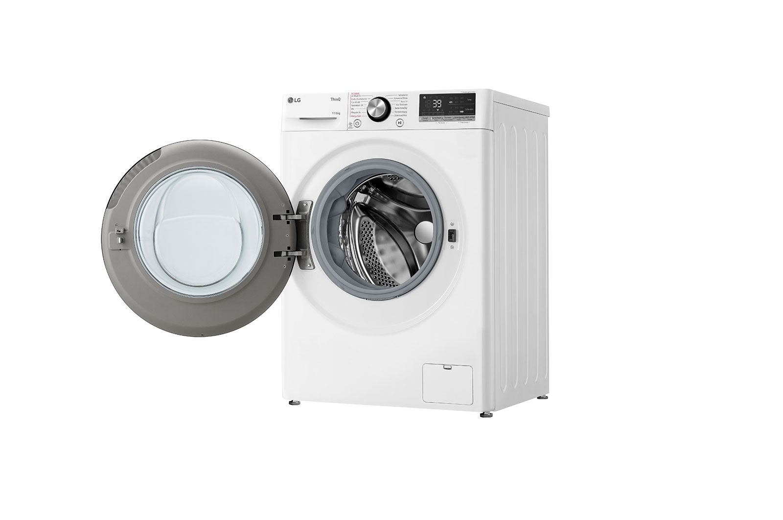 LG Lave-linge séchant 1.400 rpm. | Classe d'efficacité énergétique D/A | 11 kg lavage | 6 kg séchage | Blanc avec anneau hublot noir | W4WR70E6Y, W4WR70E6Y