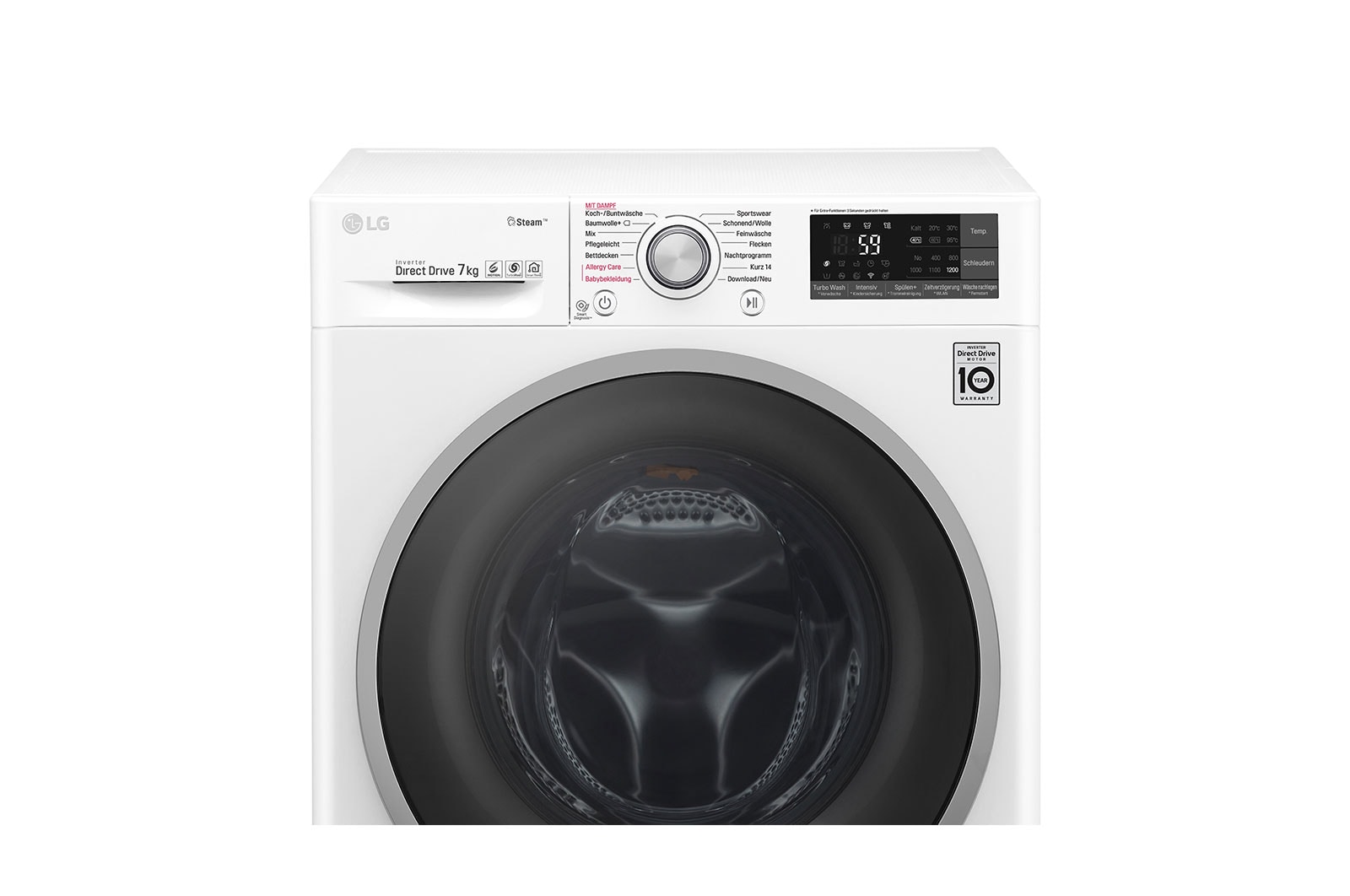 LG Lave-linge d'une capacité de 7 kg, SLIM seulement 45 cm de profondeur, F12WM7SLIM