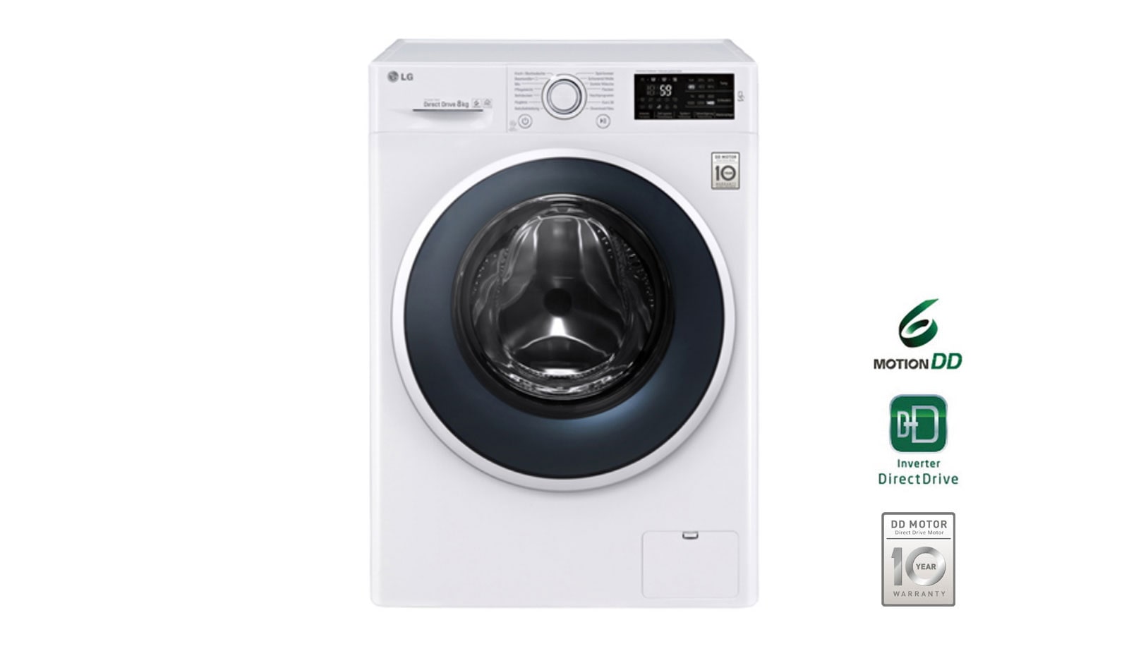 Vue avant de Lave-linge 8 KG, 6 Motion Direct Drive™, Smart Diagnosis™, Moteur Direct Drive™ garanti 10 ans F14WM8EN0