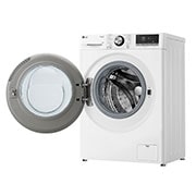 LG Lave-linge d'une capacité de 9 kg | Slim Fit | Efficacité énergétique A | 1200 tr/min. | Blanc avec anneau hublot noir | F2V7SLIM9, F2V7SLIM9