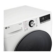 LG Lave-linge d'une capacité de 9 kg | Slim Fit | Efficacité énergétique A | 1200 tr/min. | Blanc avec anneau hublot noir | F2V7SLIM9, F2V7SLIM9