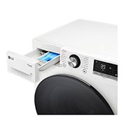 LG Lave-linge d'une capacité de 9 kg | Slim Fit | Efficacité énergétique A | 1200 tr/min. | Blanc avec anneau hublot noir | F2V7SLIM9, F2V7SLIM9