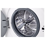 LG Lave-linge Essence White (8 kg, 1 350 tours/minute, efficacité énergétique A) avec anneau hublot noir | F4WB3085, F4WB3085