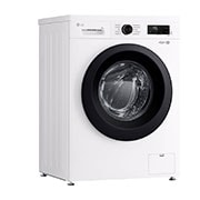 LG Lave-linge Essence White (8 kg, 1 350 tours/minute, efficacité énergétique A) avec anneau hublot noir | F4WB3085, F4WB3085