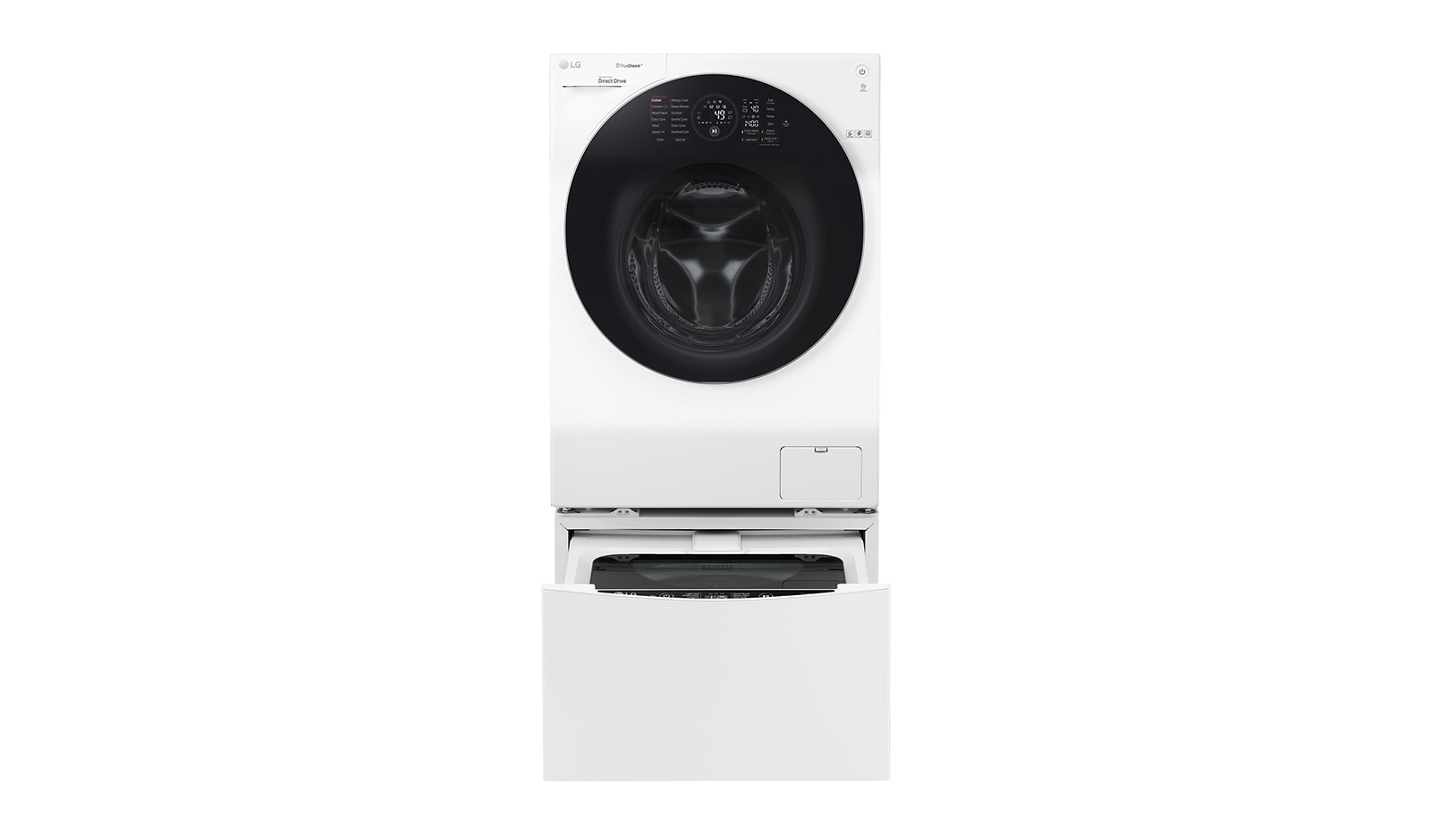 LG TWINWash™ Lave-linge principal 10KG | Mini Lave-linge 2KG | TrueSteam™ | TurboWash™ | Wi-Fi | Smart Diagnosis™ | Moteur Direct Drive™ garanti 10 ans, F4WM10TWIN