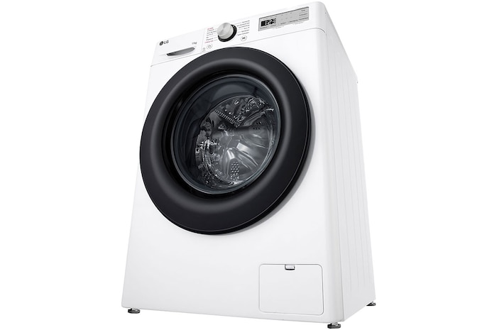 LG Lave-linge d'une capacité de 11 kg | Efficacité énergétique A | 1 400 tr/min. | Blanc avec anneau hublot noir | F4WR4911P, F4WR4911P