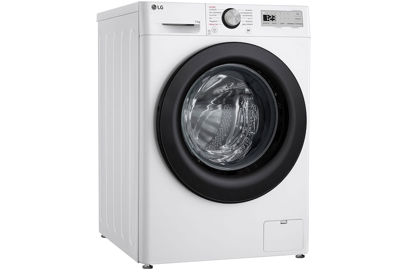 LG Lave-linge d'une capacité de 11 kg | Efficacité énergétique A | 1 400 tr/min. | Blanc avec anneau hublot noir | F4WR4911P, F4WR4911P