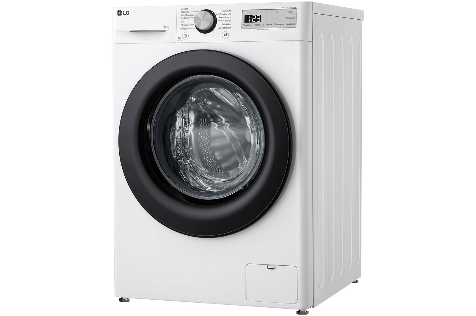 LG Lave-linge d'une capacité de 11 kg | Efficacité énergétique A | 1 400 tr/min. | Blanc avec anneau hublot noir | F4WR4911P, F4WR4911P