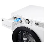 LG Lave-linge d'une capacité de 11 kg | Efficacité énergétique A | 1 400 tr/min. | Blanc avec anneau hublot noir | F4WR4911P, F4WR4911P