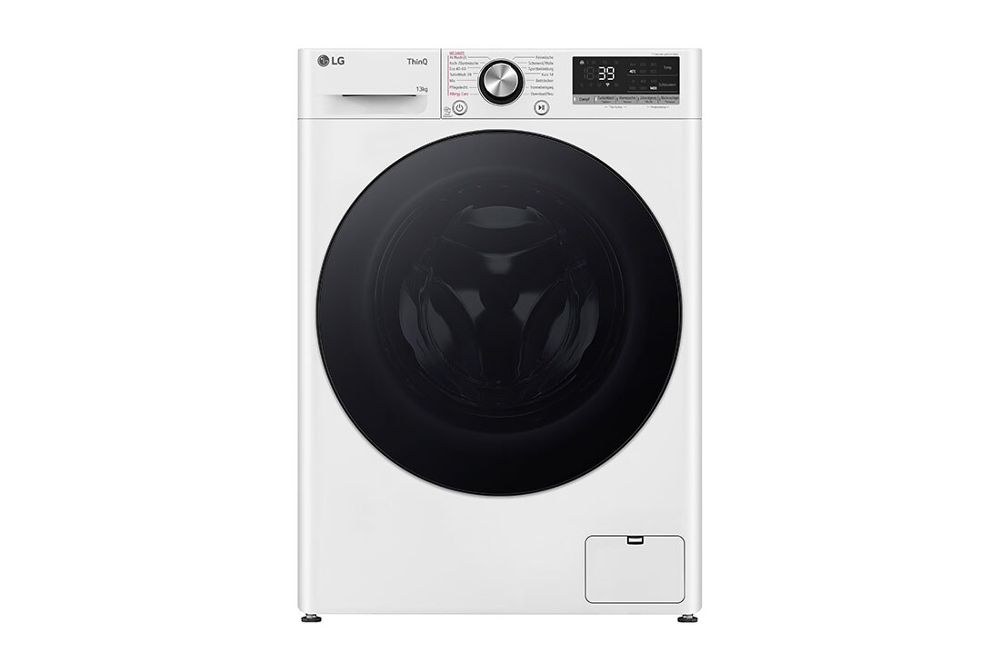 LG Lave-linge d'une capacité de 13 kg | Efficacité énergétique A | 1.360 tr/min. | Blanc avec anneau hublot noir | F4WR703Y, F4WR703Y