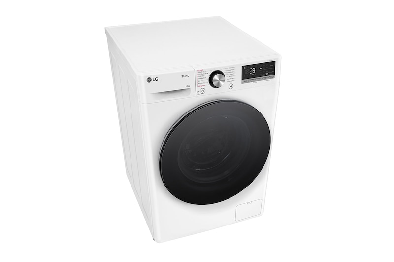 LG Lave-linge d'une capacité de 13 kg | Efficacité énergétique A | 1.360 tr/min. | Blanc avec anneau hublot noir | F4WR703Y, F4WR703Y