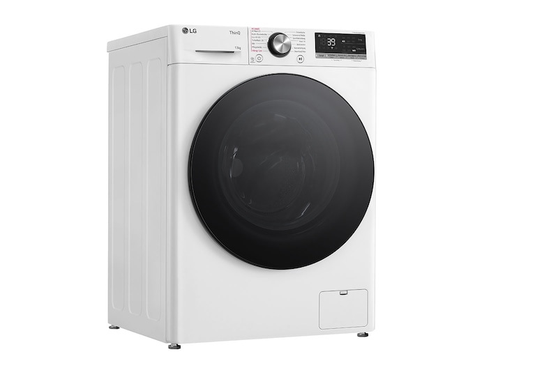 LG Lave-linge d'une capacité de 13 kg | Efficacité énergétique A | 1.360 tr/min. | Blanc avec anneau hublot noir | F4WR703Y, F4WR703Y