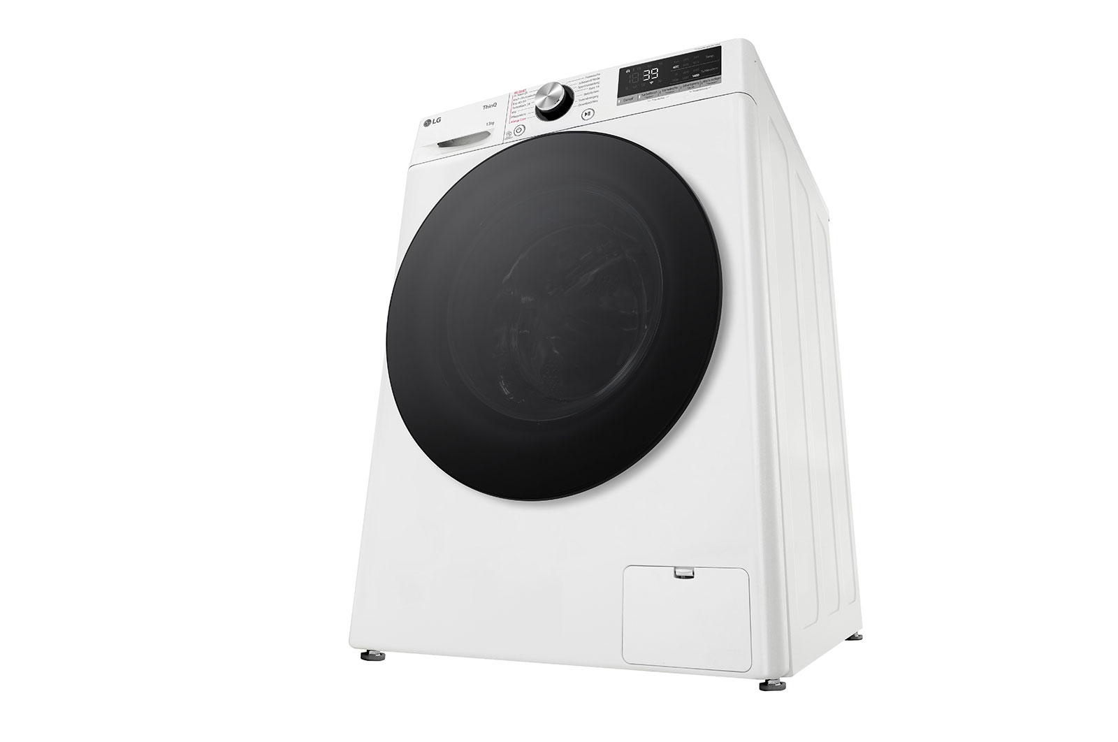 LG Lave-linge d'une capacité de 13 kg | Efficacité énergétique A | 1.360 tr/min. | Blanc avec anneau hublot noir | F4WR703Y, F4WR703Y