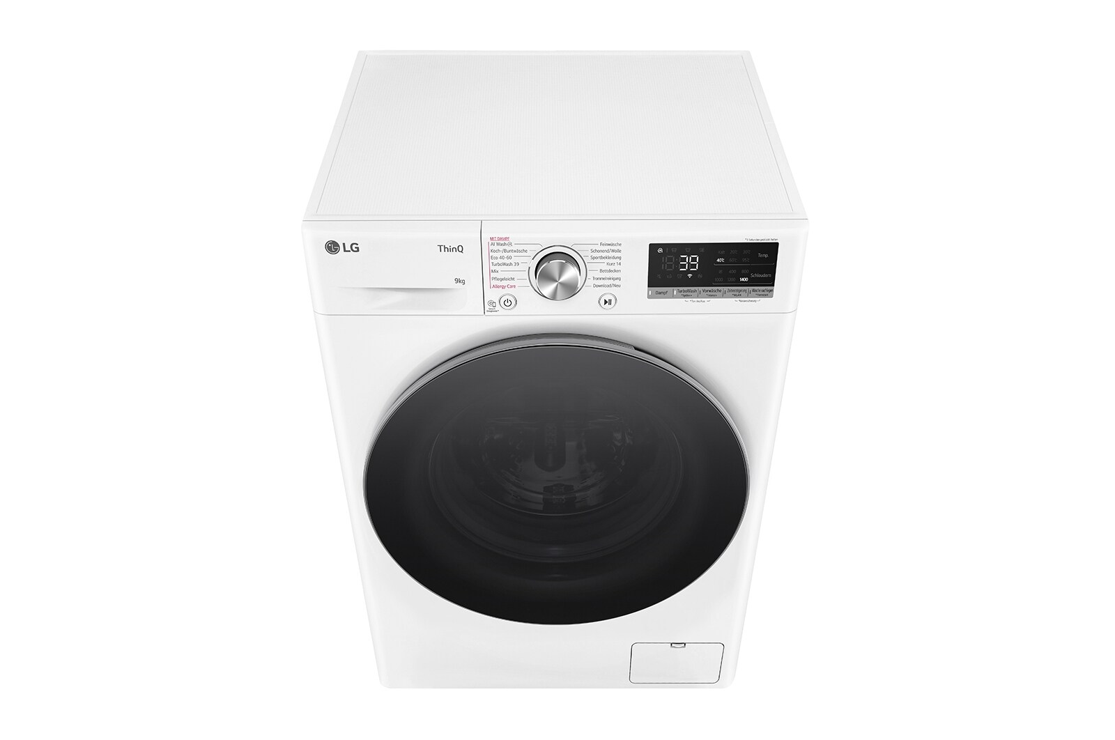 LG Lave-linge | 9 kg | Classe d'efficacité énergétique A | AI DD® | 1400 t/mn | Steam | TurboWash® 360° | F4WR7091, F4WR7091