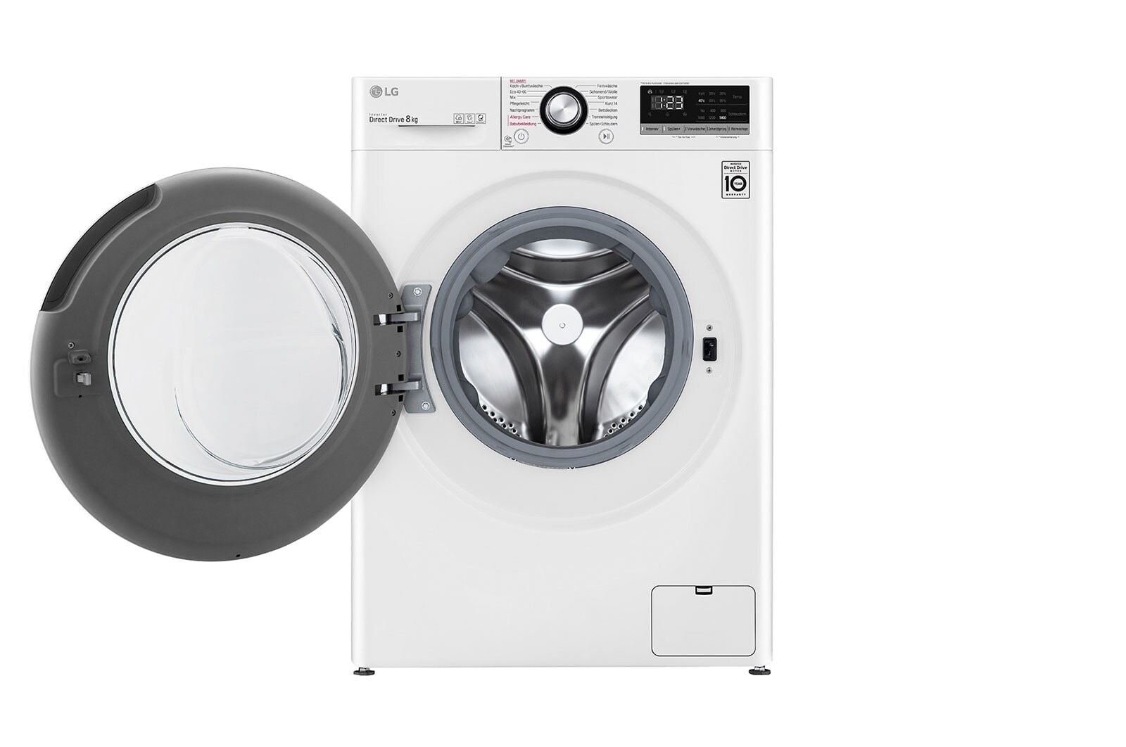 LG Lave-linge avec AI DD® | 8 kg | 1400 t/mn| Steam | 6 Motion®| Nouveau tambour bien-être, F4WV308SB