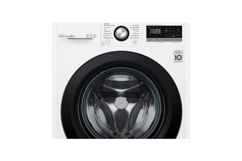 LG Lave-linge avec AI DD® | 8 kg | 1400 t/mn| Steam | 6 Motion®| Nouveau tambour bien-être, F4WV308SB