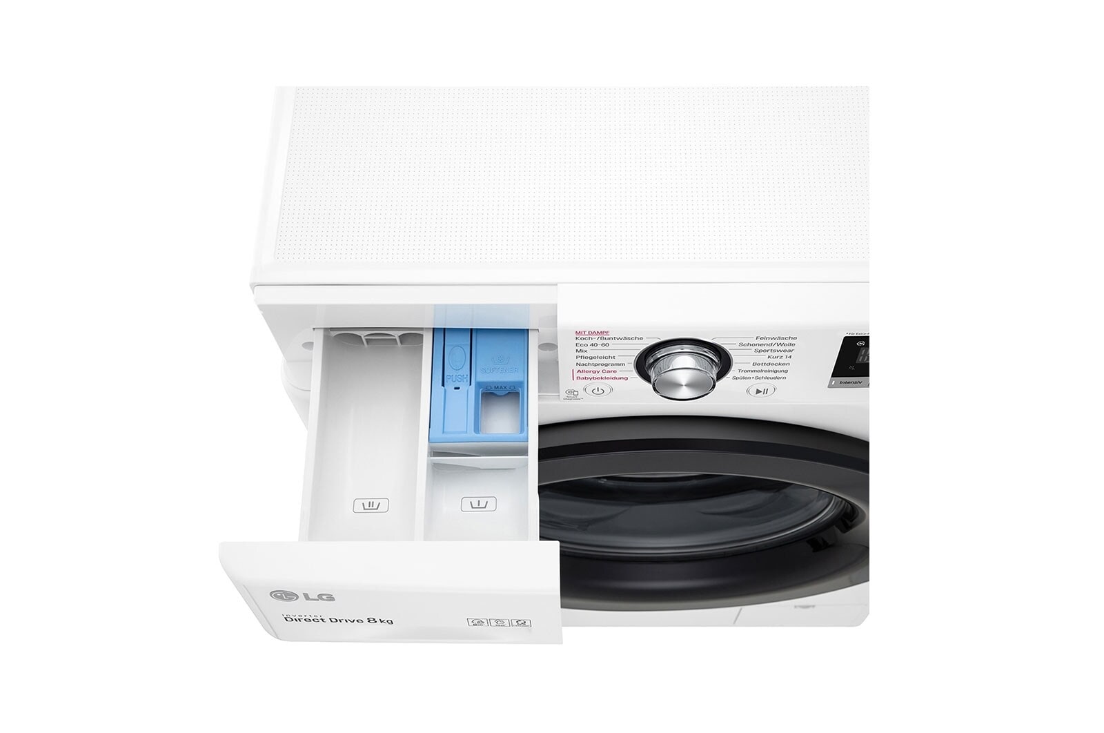 LG Lave-linge avec AI DD® | 8 kg | 1400 t/mn| Steam | 6 Motion®| Nouveau tambour bien-être, F4WV308SB