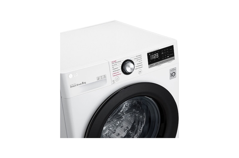 LG Lave-linge avec AI DD® | 8 kg | 1400 t/mn| Steam | 6 Motion®| Nouveau tambour bien-être, F4WV308SB