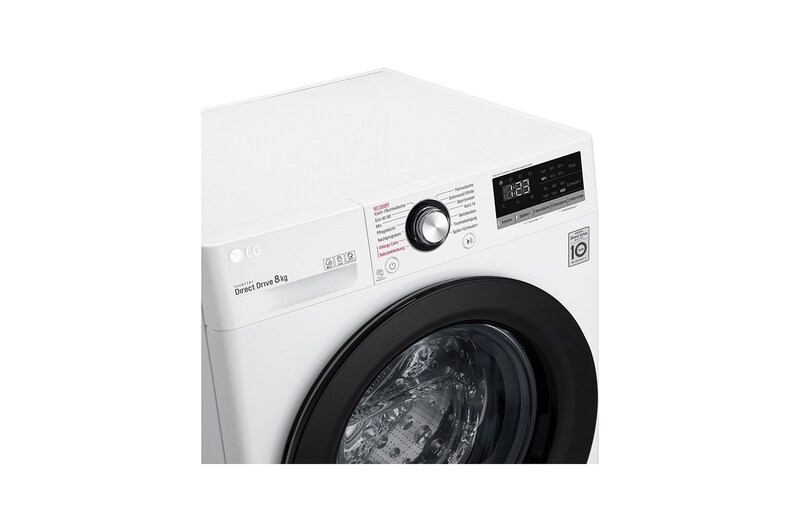 LG Lave-linge avec AI DD® | 8 kg | Classe d'efficacité énergétique C | 1 400 t/mn | Steam | 6 Motion®| Nouveau tambour bien-être, F4WV308SBCH