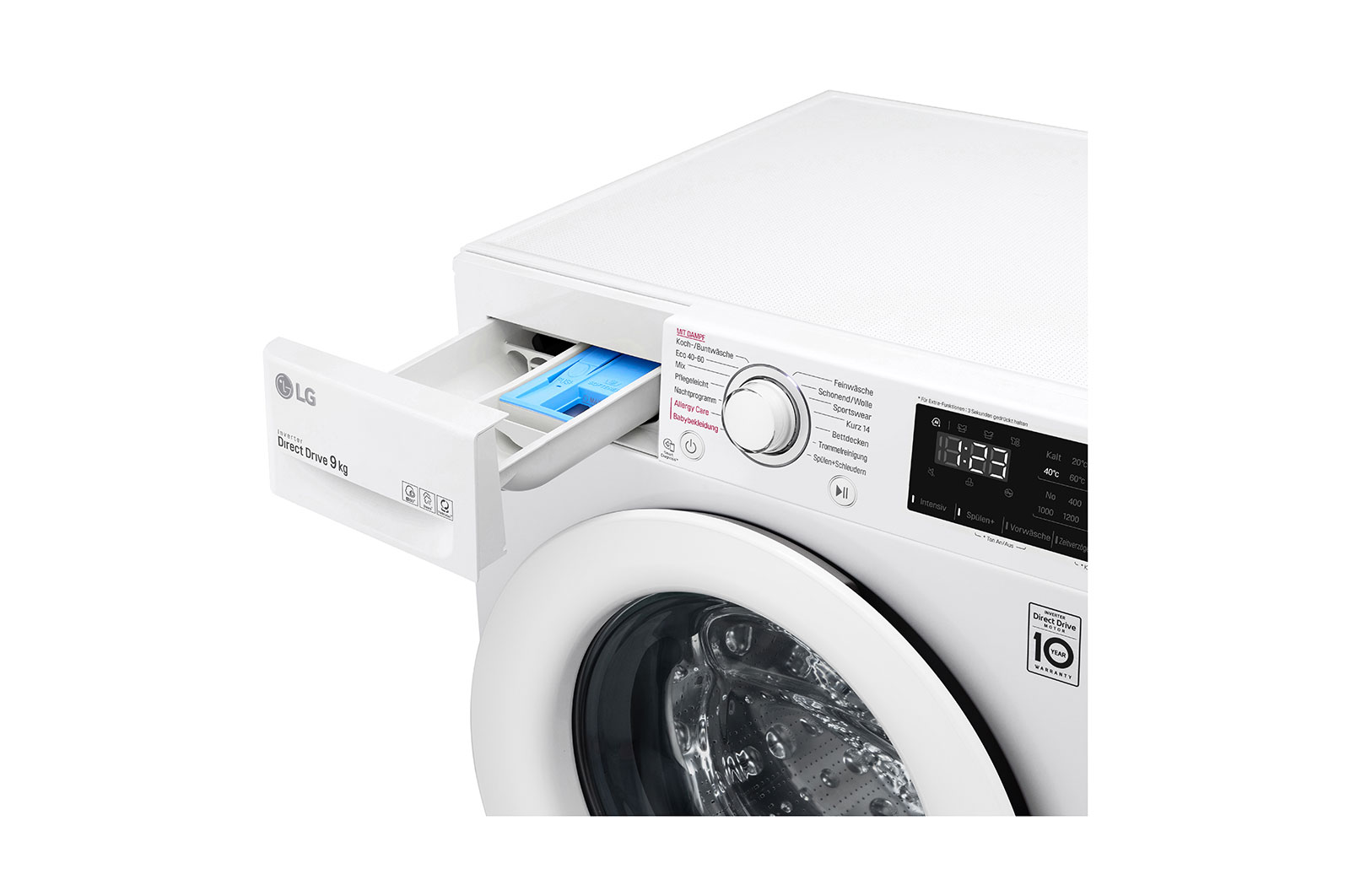 LG Lave-linge d'une capacité de 9 KG, AI DD™, Steam et ThinQ®, F4WV309S0