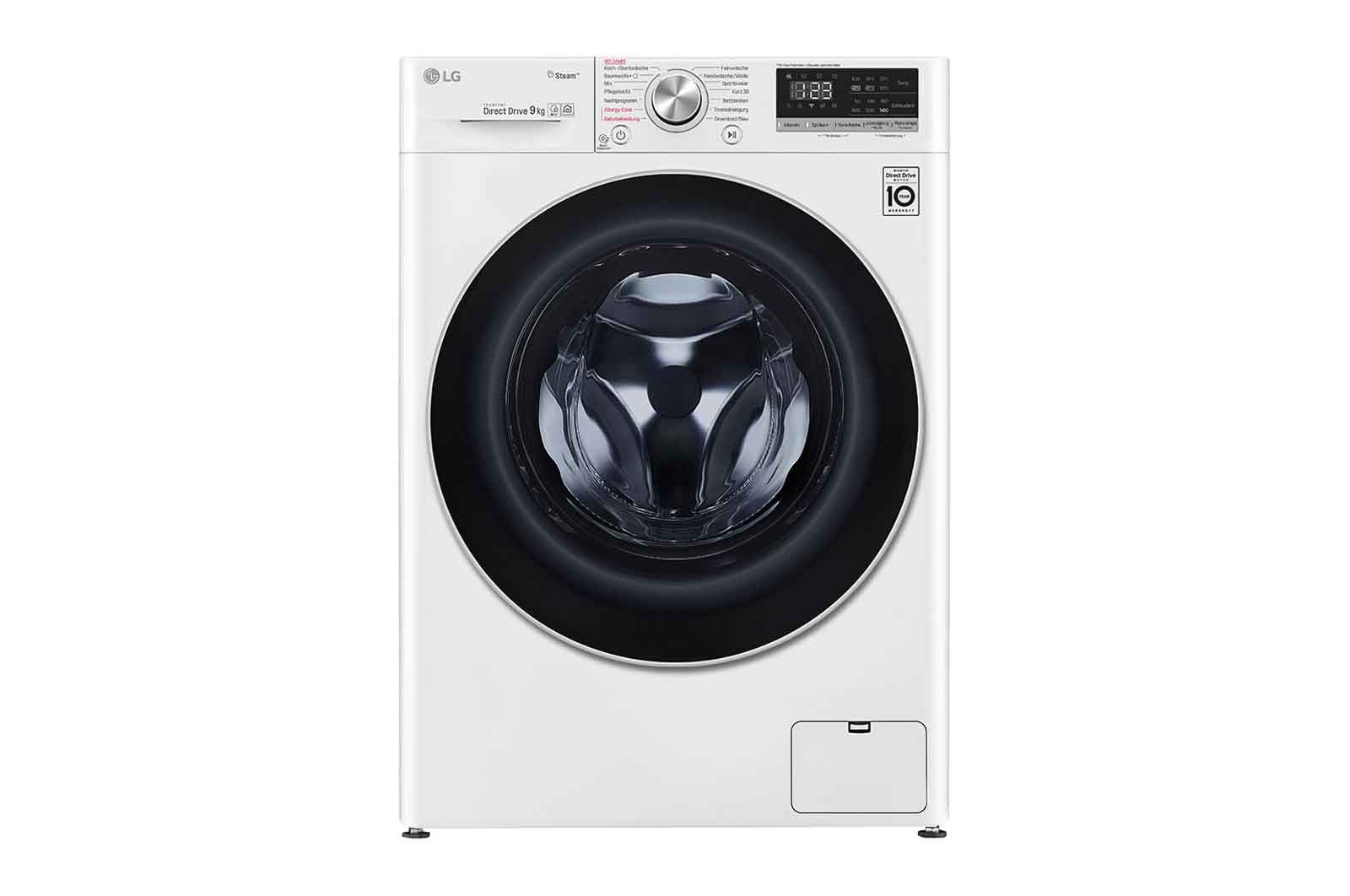 Vue avant de Lave-linge d&#39;une capacité de 9 kg, AI DD™ et Steam F4WV409S1