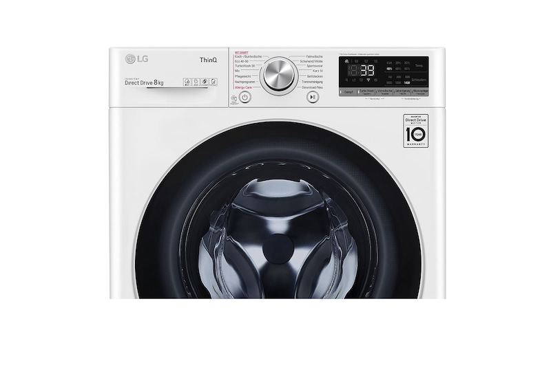 LG Lave-linge | 8kg de capacité | Classe d'efficacité énergétique A | AI DD™ | TurboWash™ 360° | F4WV708P1E, F4WV708P1E