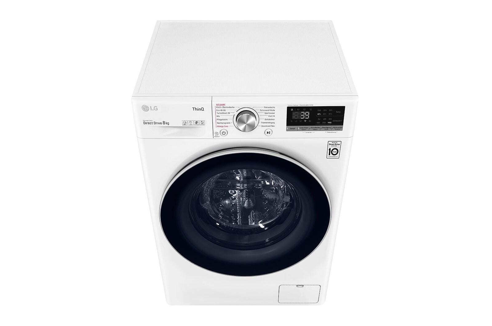LG Lave-linge | 8kg de capacité | Classe d'efficacité énergétique A | AI DD™ | TurboWash™ 360° | F4WV708P1E, F4WV708P1E